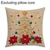 1/4pcs Cushion Cover New Year 2026 Linen Pillow Cases 45*45CM Pillowcase Single-Sided Excludes Inserts 2D Christmas Xmas Gifts