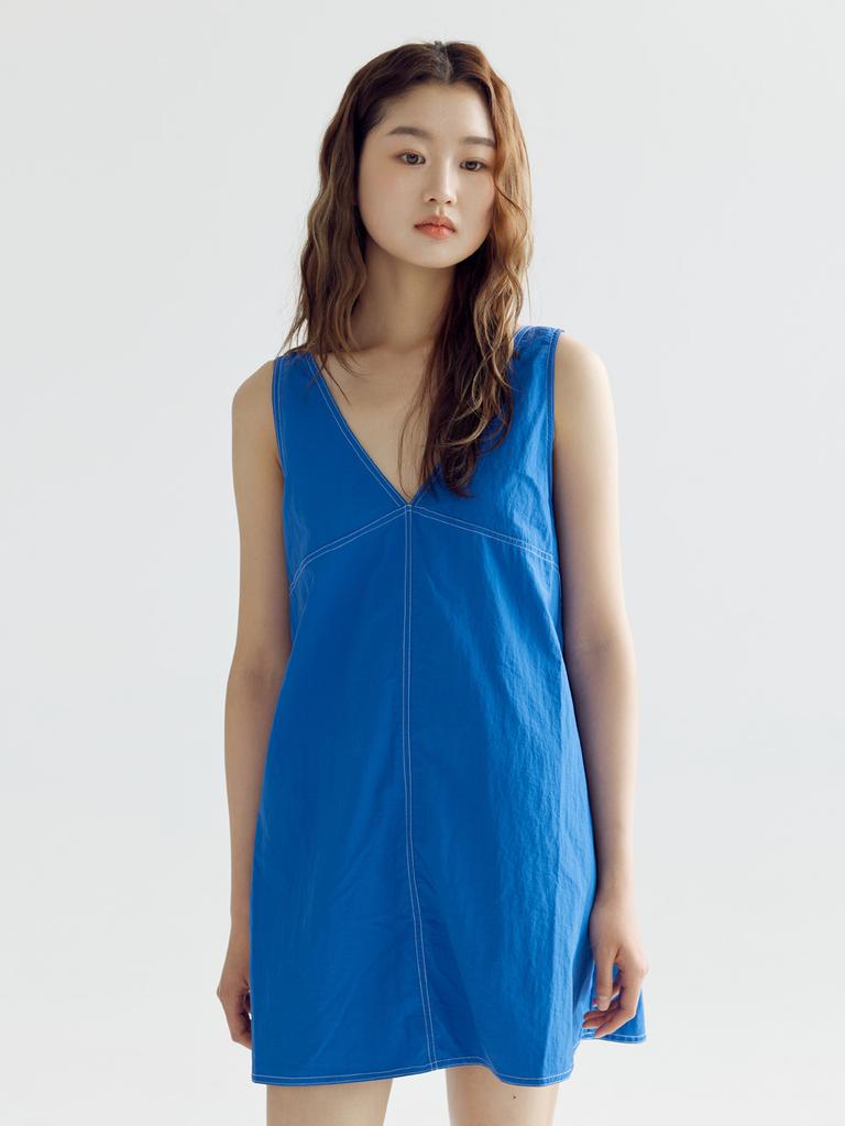 Bomnal Boutique Stitch Mini Dress _ Blue