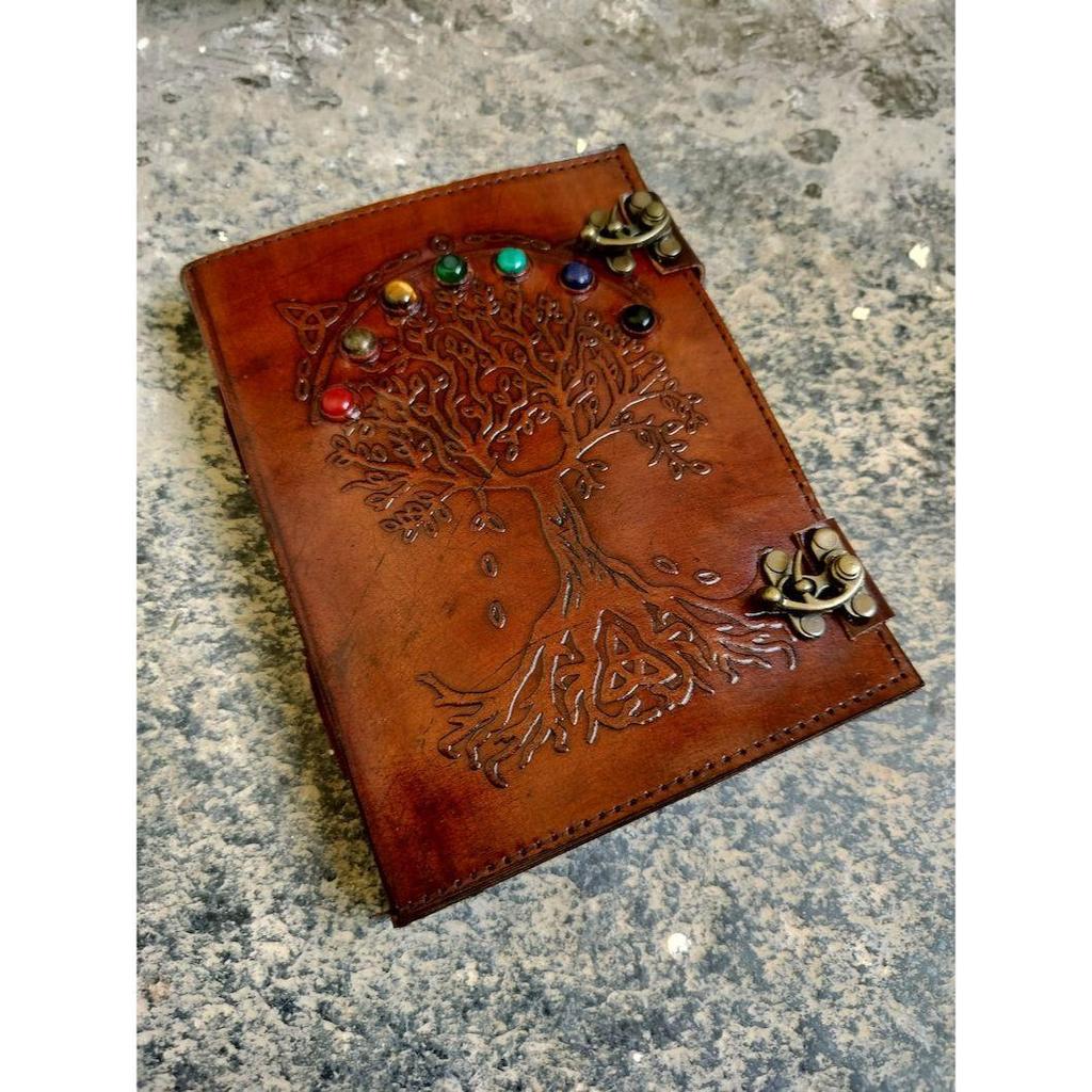 Hand-Embossed Leather Journal | Artisan-Crafted Notebook | Leather Grimoire | Perfect for Anniversaries or Christmas Gifts. ( Pack of 3 )
