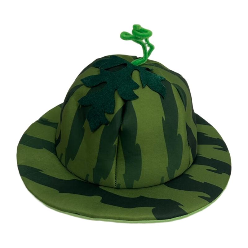 

Lovely Watermelon Bucket Hat With Wide Brims For Halloween Party Dressingup Unisex Men Women Cosplay Accessory Headgear 1