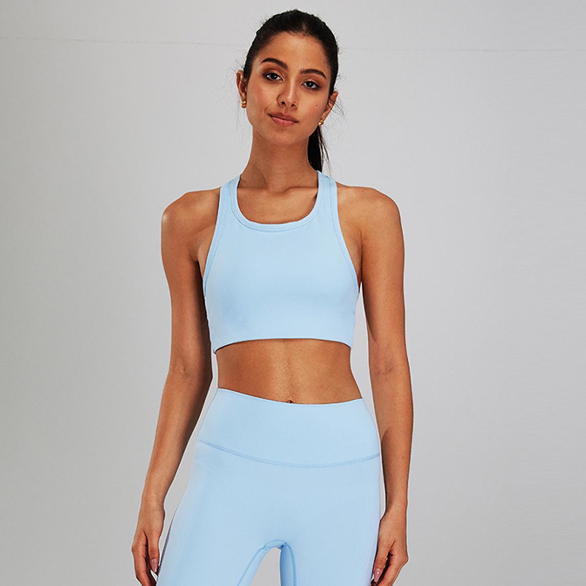 Amazon fitness vest women s high-strength shockproof gathering sports underwear nude running yoga bra S