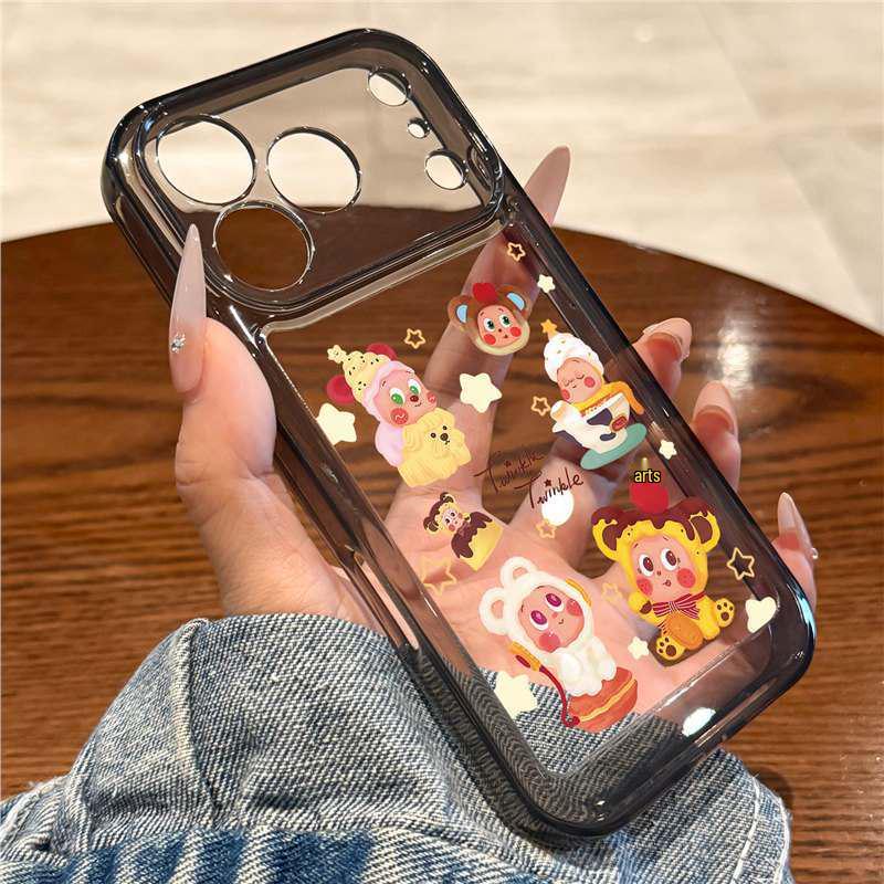Full Coverage Case for iPhone 17/17 Pro, 16 Pro Max, 15, and 14 - Cute Star Design iPhone 13 Pro Max