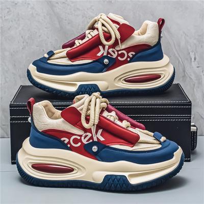 2025 Spring and Autumn New Men's Shoes Korean Version of Trendy Dad Shoes Platform Sneakers Large Size 45464748