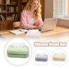 Silicone Tissue Box Simplicity Solid Color Napkin Holder Plastic Large Storage Tissue Case For Home Office Supplies
