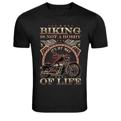 Biking Is Not A Hobby It's My Way Of Life Biker Graphic Tee
