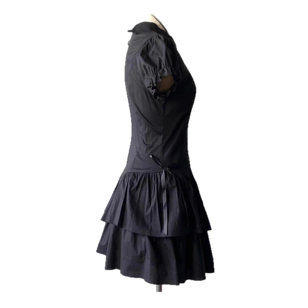 Vintage Wear College-Stil Spitzensaum-Patchwork Blaues Vintage-Hemdblusenkleid Vintage-Kurzrock