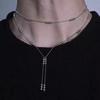 New Korean Fashion Simple INS Style Comb Heart Metal Pendant Long Necklace For Women Charm Accessories 2025 Grunge Jewelry Gift