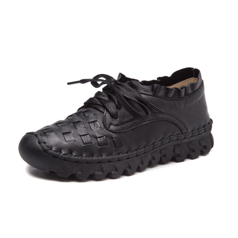 Leather Single Shoes Casual Flat Shoes Women's Shoes