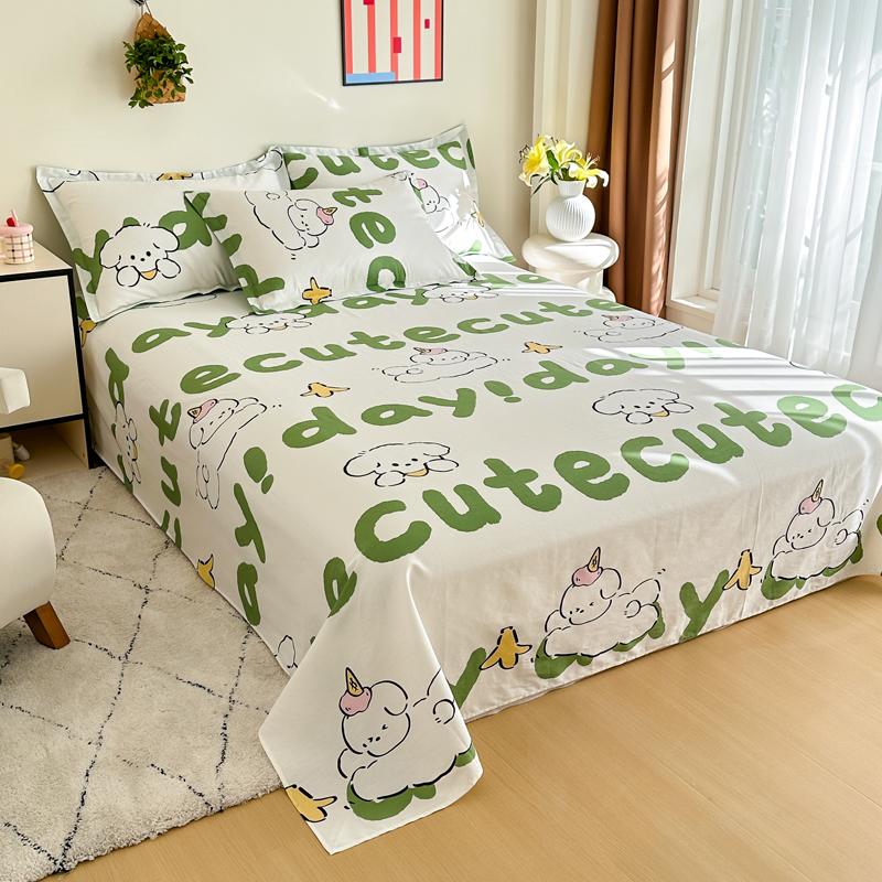 100% Cotton Bed Flat Sheet For Double Bed Plain Solid Color Top Sheets Single/Queen/King Flat Bedsheets Home Bed Linen Sheets