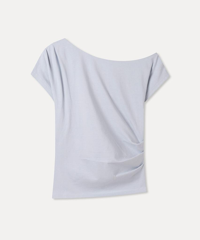 MIXXO One-Shoulder Striped T-Shirt_Miwhwg804A