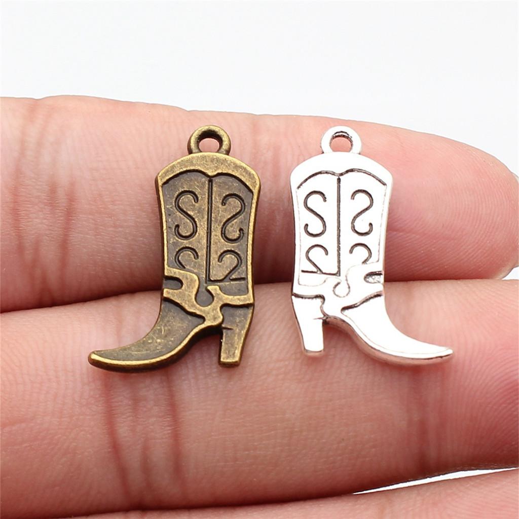 Shoes High Heel Fashion Charm Antique Bronze Zinc Alloy Jewelry Making Supplies for Women Earring Charms Handmade