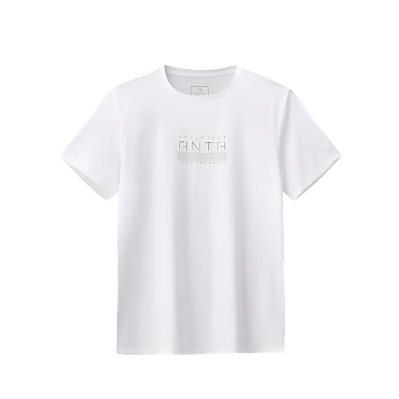 ANTA T Shirts Men s White Crew Neck Thin Straight Fit 152627122-4 2XL