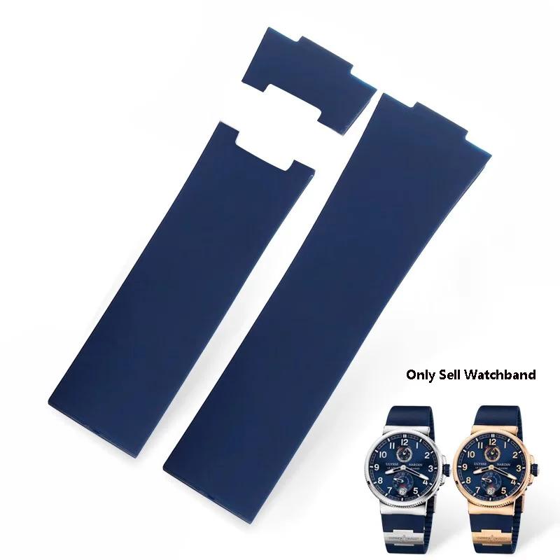 

Silicone Watch Strap for Athens Observation Navigation 1183 Men s Women s Waterproof For Ulysse Nardin Rubber Watch Band 25mm 25mm