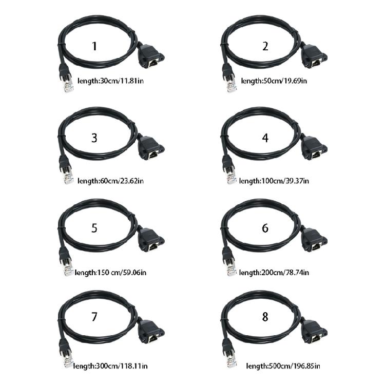 Cat6E Networking Extension Cable for Repositioning Wire Equipment, Cat6E RJ45 Male to Female Cable with ABS Housing for Home Offices