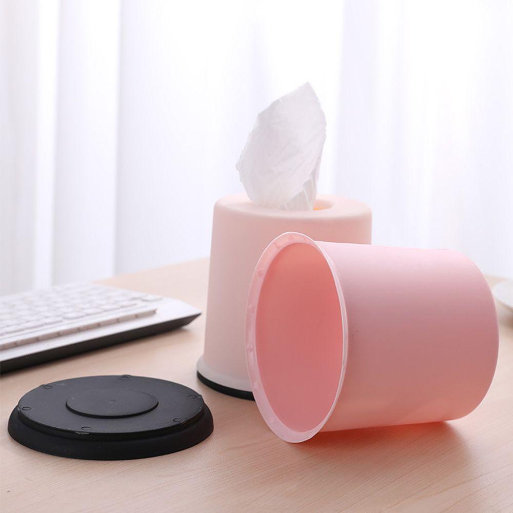 Household Creative Towel Cover Living Room Toilet Roll Paper Holder Round Plastic Tissue Box