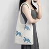 Yogodlns Trendy Large Capacity Crochet Tote Bag Turtle Korean Style Hollow Woven Bag Polyester Embroidered Knitting Handbag Daily
