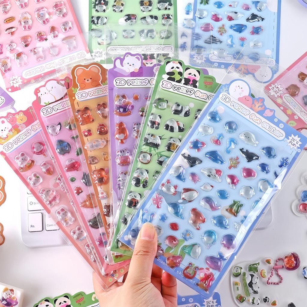 Cartoon Animal Sticker for Kid Craft Scrapbooking Journal Planner Phone Case Children Motivational Sticker for Rewarding