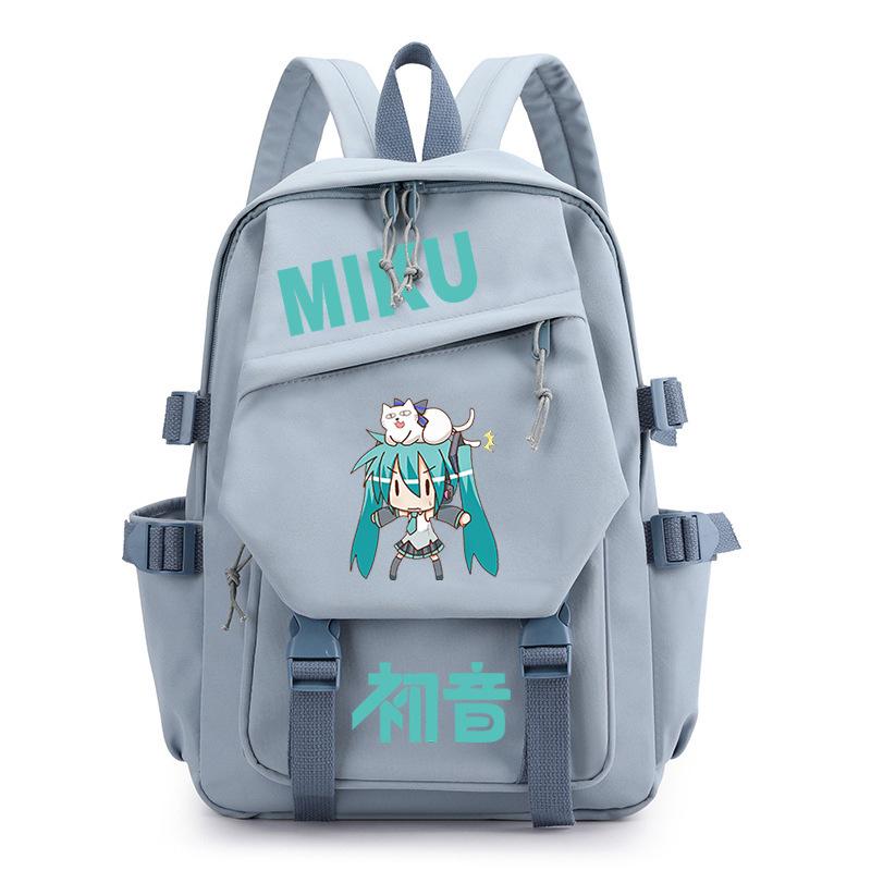 Hatsune Future Versatile Backpack Junior High School Girls Reduce Burden School Bag High School Students Casual Backpack