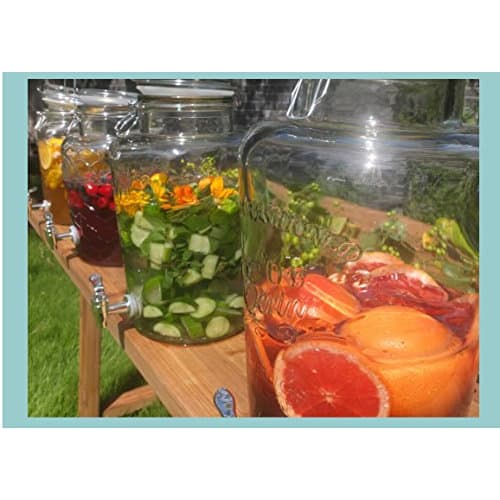 Dalton Ivy Beverage Server, 3L, Display Storage Container, Glass Drink Server, Height 295mm, Width 130mm, Depth 180mm, M411-216 IVY