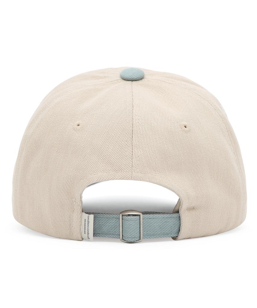 Eondeokeonteulol Four Seasons Washed Cotton Color Block Soft Top Logo Ball Cap Unisex Baseball Cap Floral Script / Washed B B / Sky