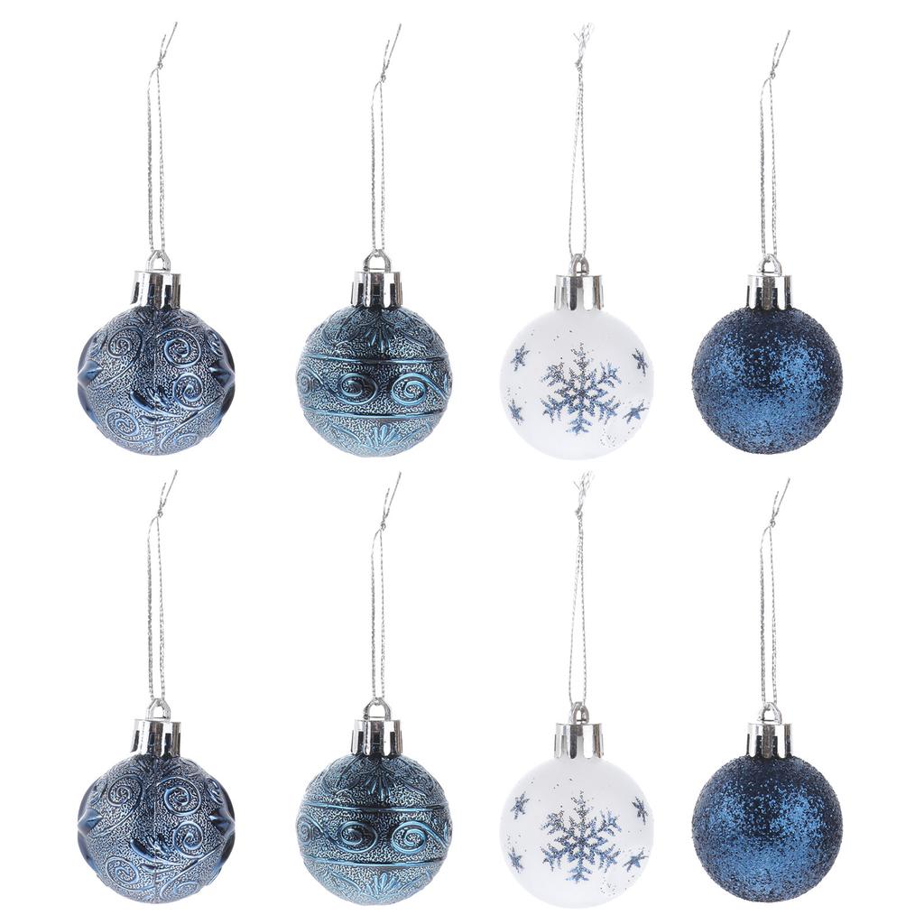 30Pcs Creative Shiny Christmas Ball Pendants High Class Material Exquisite Details Unique Visual Effect Christmas Ball Pendants