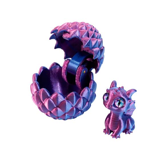 Ovo de Dragão Impresso em 3D com Dragão Dentro Ovo de Dragão Misterioso Brinquedo Fidget Colecionável de Fantasia Presentes para Recheio de Cesta de Páscoa Decoração para Casa e Escritório