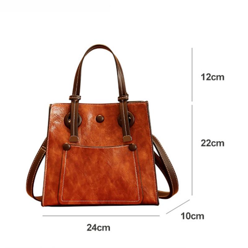 Women's Retro Simple Large-capacity Tote Bag Popular New Shoulder Bag Urban Ladies All-match Handbag