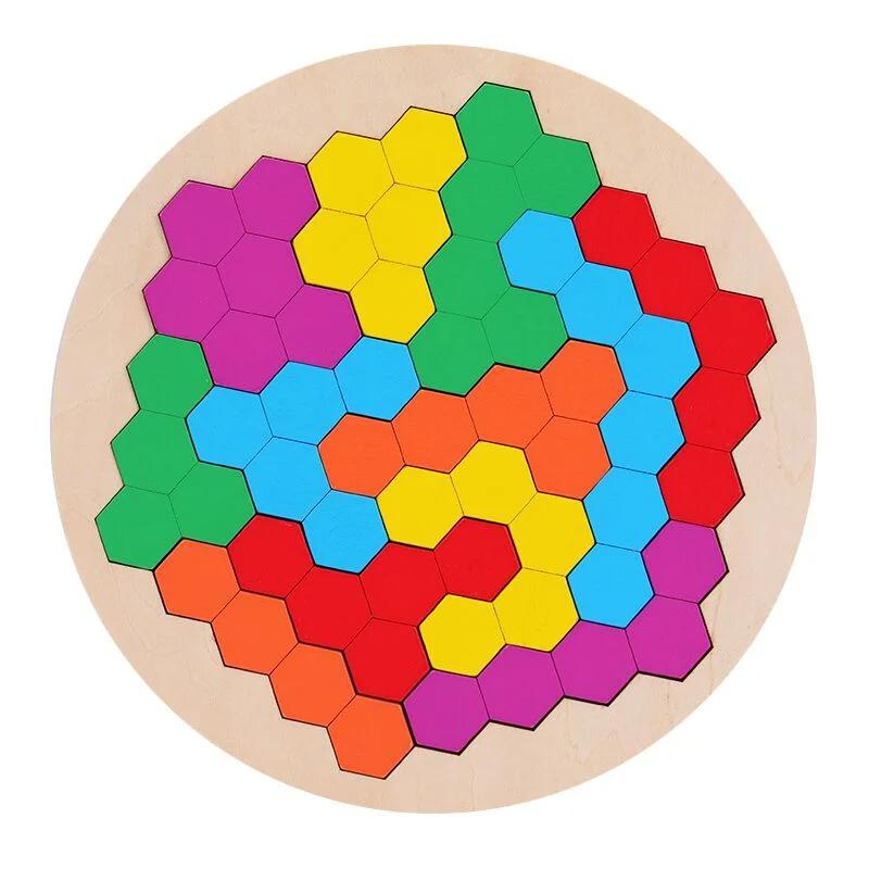 Šestihranné mimozemské šachy Tangram Puzzle Brainstorming 11dílné blokové puzzle Puzzle Klasické puzzle dětské hračky