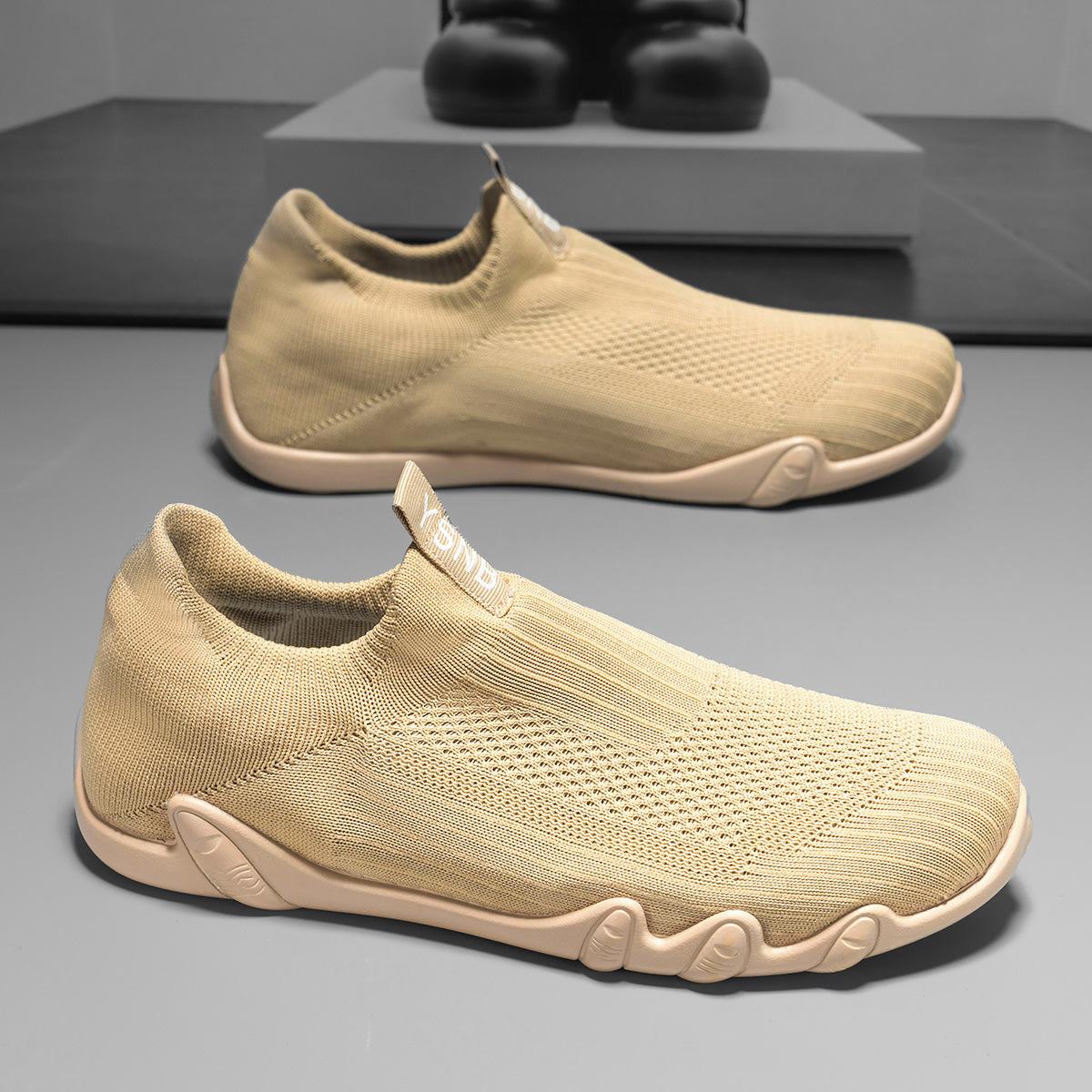 

Дышащая сетчатая повседневная обувь Fly-woven, модная однопедальная студенческая спортивная обувь, мужская обувь 39