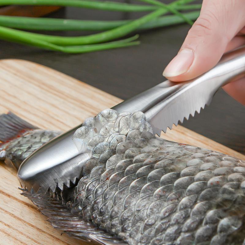 Stainless Steel Fish Scaler Remover Easily Remove Fish Scales Cleaning BrushTool Fish Scraper for Kitchen Fish Cleaning Tools