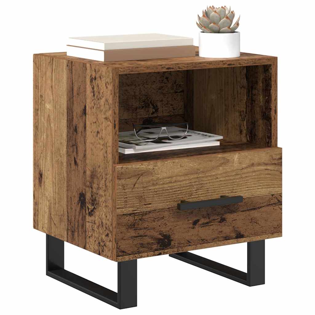 Nightstand Reclaimed Wood 40 X 35 X 47.5 Cm Engineered Wood