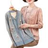 Middle-aged new knitted sweater cardigan two-piece set grandma autumn sweater set autumn age-reducing mother set