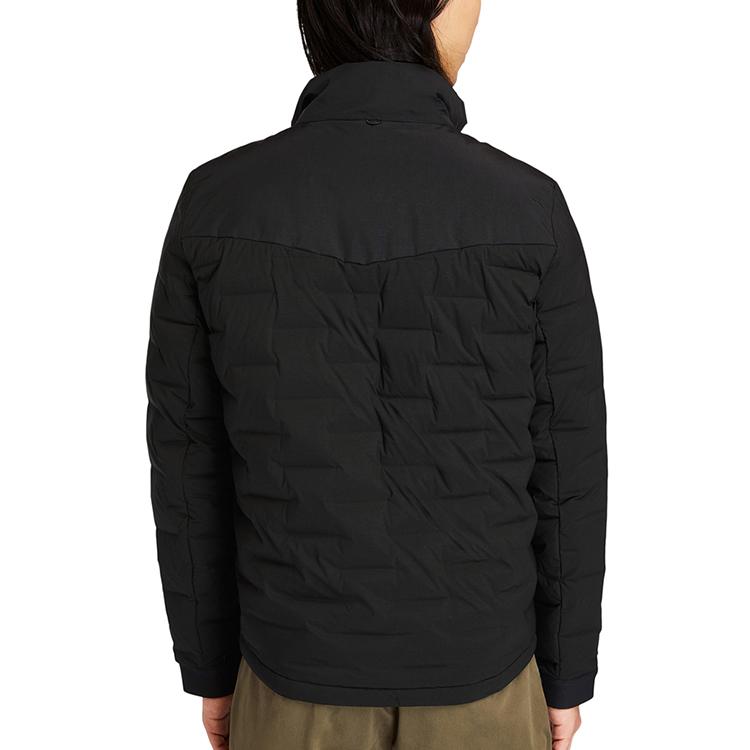 Timberland Logo Warm Collarless Down Jacket Men Jacket Black A2G9P-001