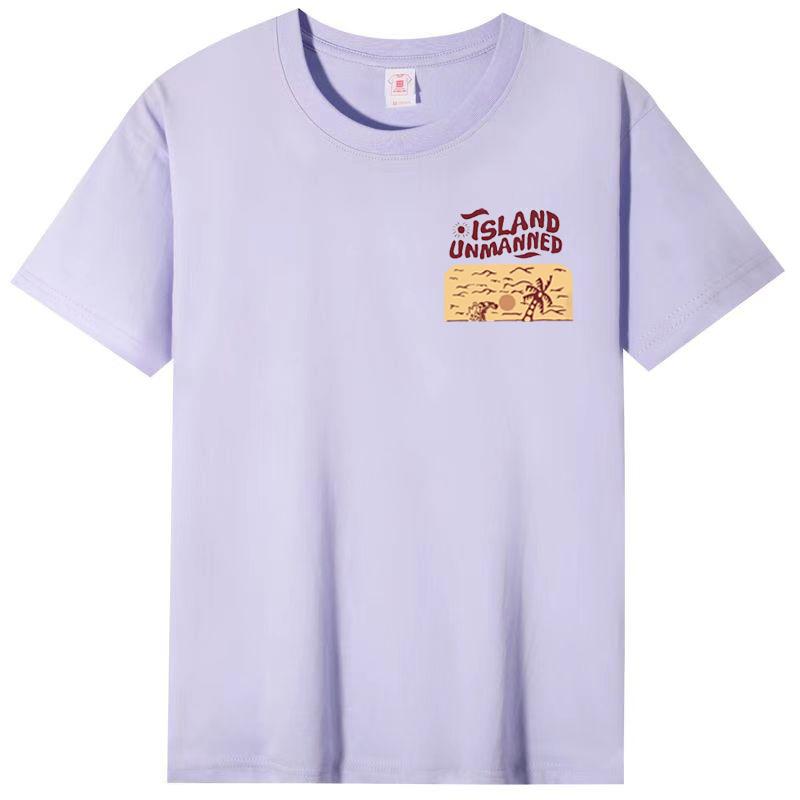 Cotton Short-sleeved T-shirt Women Fashion Short-sleeved Printed Tops