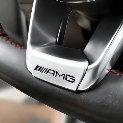 Car Steering Wheel Logo Trim Stickers Decals Badge Accessories For Mercedes Benz AMG GLE GLS CLA CLE GLC CLS GLA W223 W213 W206
