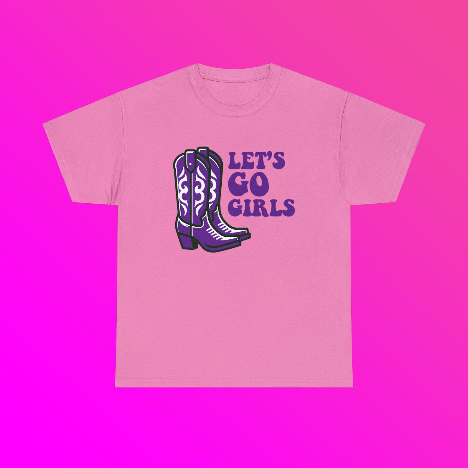 Let s Go Girls Cowgirl Boots Unisex Heavy Cotton Tee Western Southern Retro Groovy Trendy Girls Trip Shirt Gift Bachelorette Bridal Party S