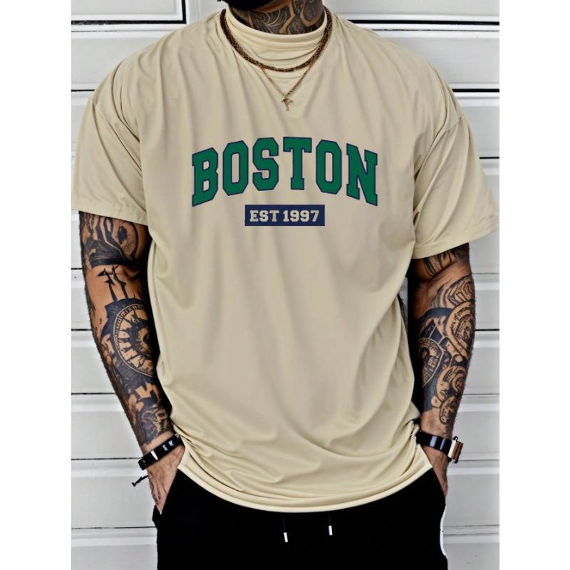 Retro Bedrucktes Herren-Baumwoll-T-Shirt