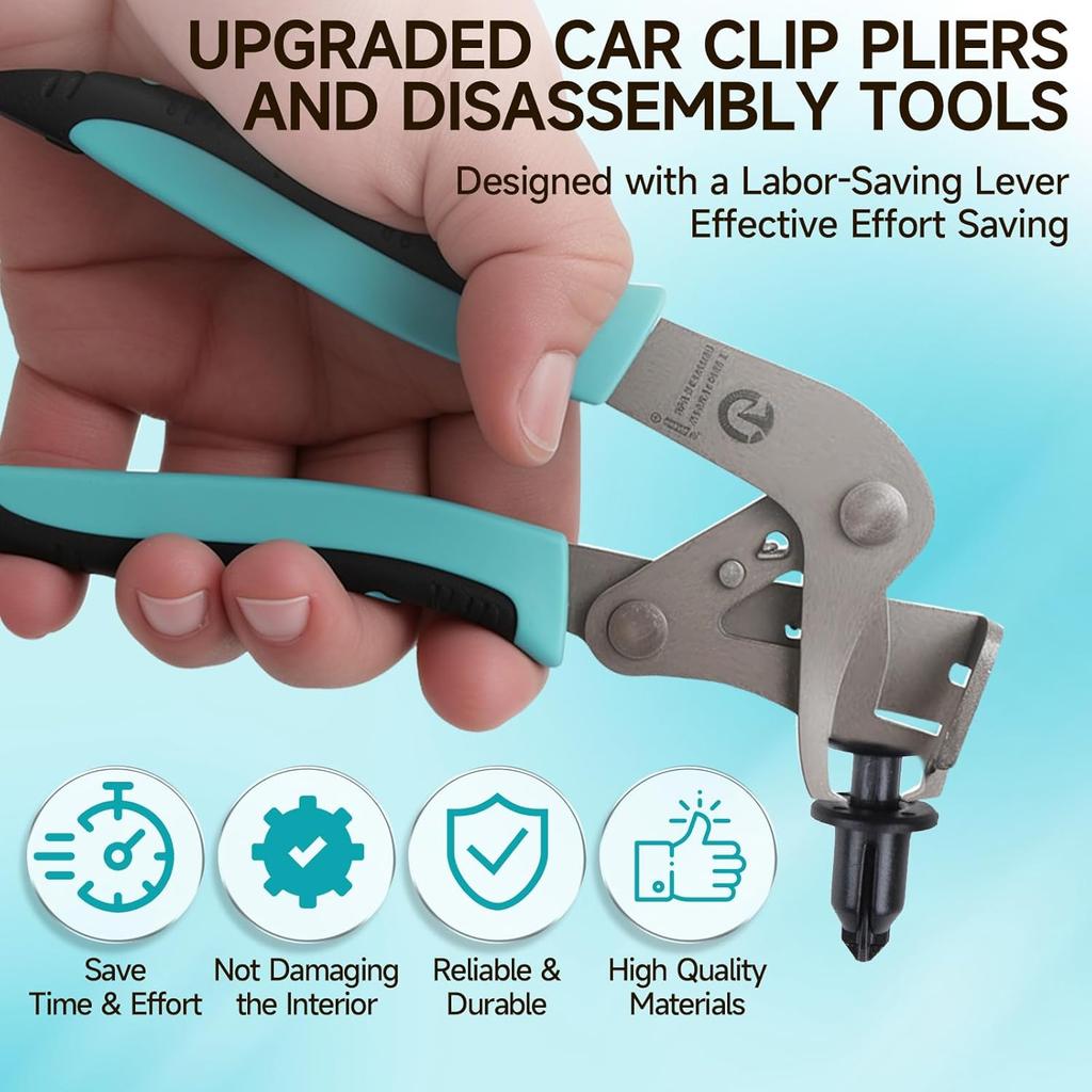 Car Clip Pliers And Disassembly Tools, Multi-Functional Automotive Snap Pliers, Cable Cutting Tool, Easy To Remove Fasteners, Clips, Buckles And
