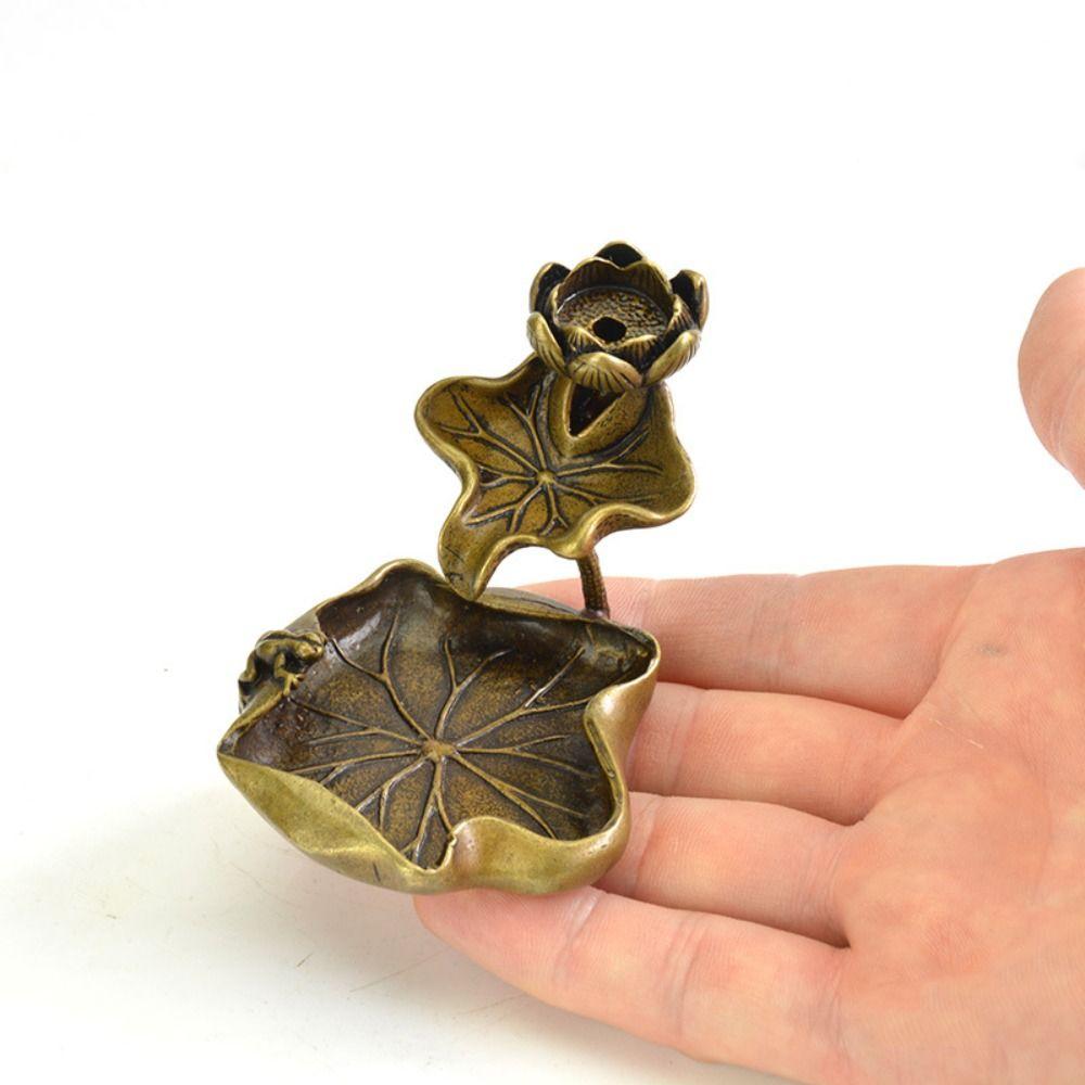 Tea Table Ornaments Lotus Brass Crafts Incense Tray Incense Frame Tea Pets Incense Censer Holder