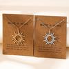 European-American Sun and Moon Pendant Necklace - Simple, Fashionable Jewelry Gift for Women