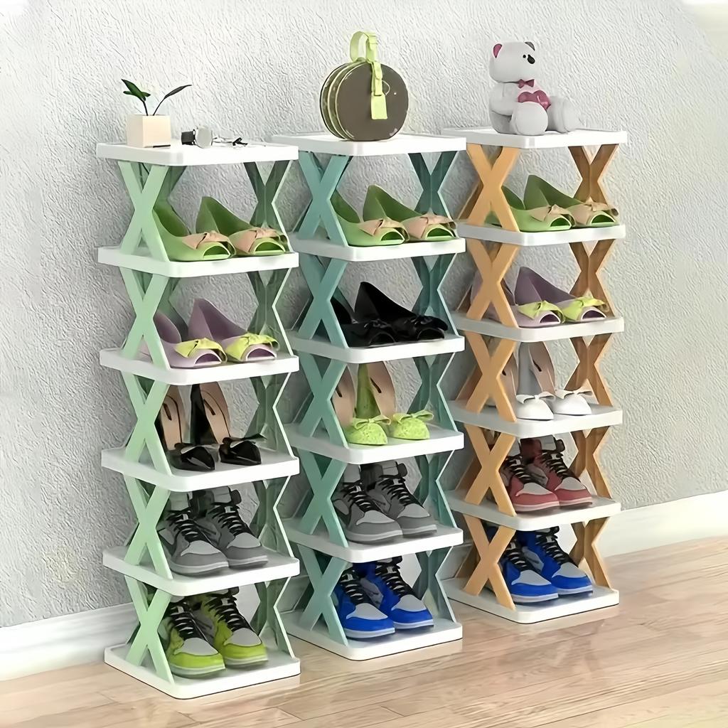 Free Standing Shoe Rack 9 Tier Narrow Entryway Vertical Space Saving Shoe Shelf Storage Organizer Cabinet For Bedroom Entrance