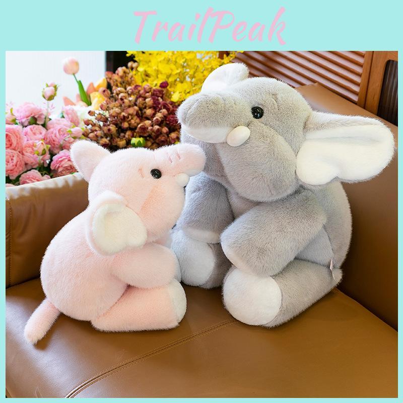 Cute Elephant Cartoon Plush Toy Doll Girls Kids Bedtime Companion Gift Holiday
