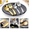 Silber/Golden Edelstahl Kurzen Griff Löffel Gabeln Suppe Löffel Gewürze Löffel Dessert Löffel Tee Kaffee Löffel