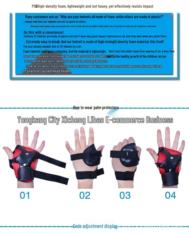 Dětská 7dílná bezpečnostní sada pro helmy, kola, brusle a skateboardy