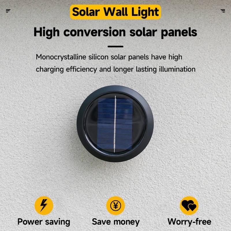 3-6Led Light Solar Light Outdoor Waterproof Garden Wall Lamp Decoration Fence Light Wall Light