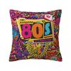 Retro 80s 90s Throw Pillow Cover Polyester Cushions for Sofa Graffiti Music 4545cm Pillowcase