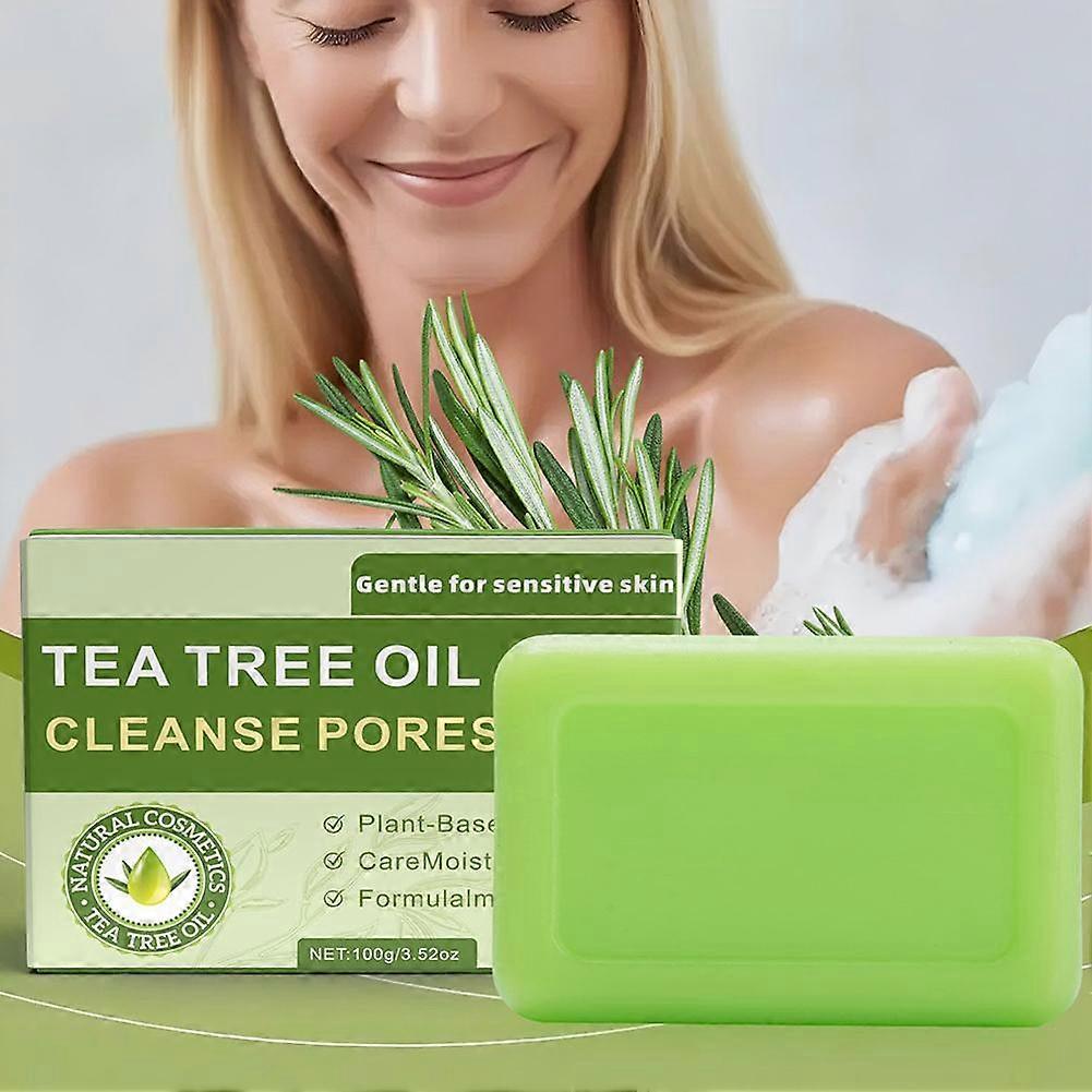 Sapone all'Olio di Tea Tree 100g Detergente Naturale per il Corpo alle Erbe Cura della Pelle Idratante