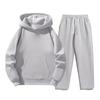 Mens 2-Piece Casual Sportswear Set Hooded Sweatshirt Wide-Leg Pants Fall Warm Outfit