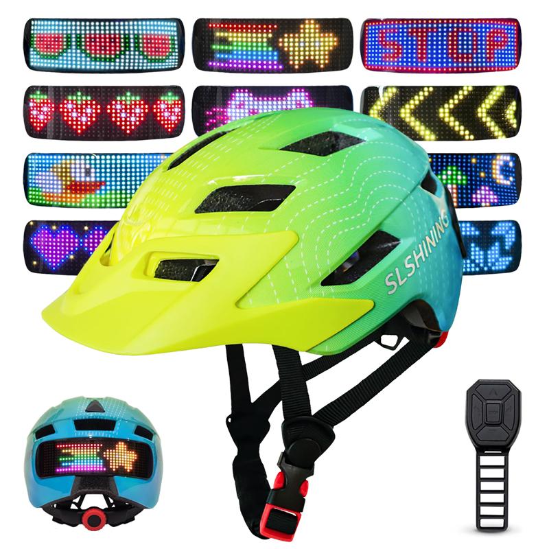 Kids Bicycle Helmet with Led Helmet, Child Sports Safety Cycling Balance Bike Roller Skating Helmet