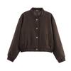 Foreign trade Europe, America, spring and autumn casual versatile long-sleeved single-breasted soft pilot short jacket